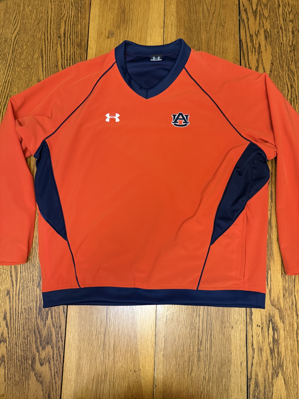Auburn Tigers Pullover Jacket Mens Large Orange Navy NCAA Football Under Armour